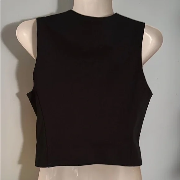 Elegant Black Button Up Women's Vest size 8 - Picture 4 of 14